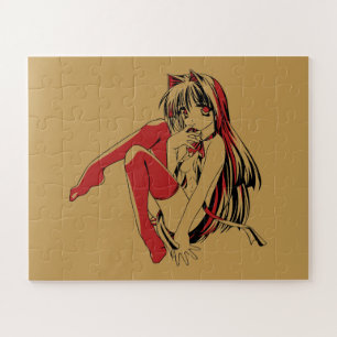 R & B Manga, Neko Catgirl Furry Loli Anime Jigsaw Puzzle
