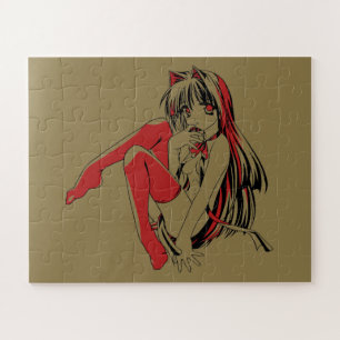 R & B Manga, Neko Catgirl Furry Loli Anime Jigsaw Puzzle