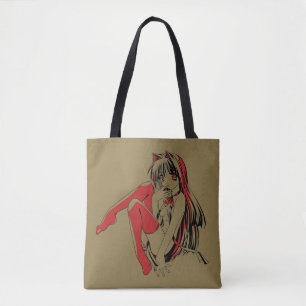 R & B Manga, Neko Catgirl Furry Loli Anime Tote Bag