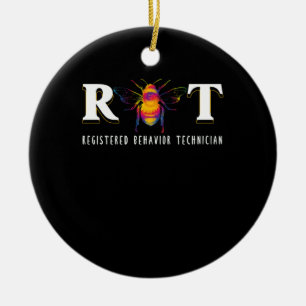 R Bee T RBT Registered Behavior Technician Ceramic Tree Decoration