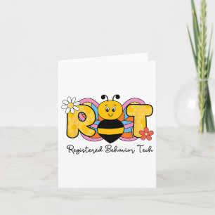 R Bee T Registered Behaviour Technician Rbt Floral Card