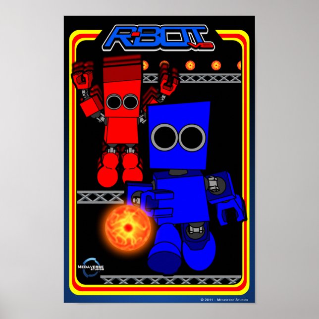 R-Bot VS. Retro Game Poster (Front)