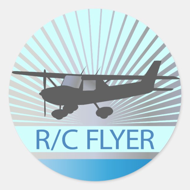 R/C Flyer Classic Round Sticker (Front)