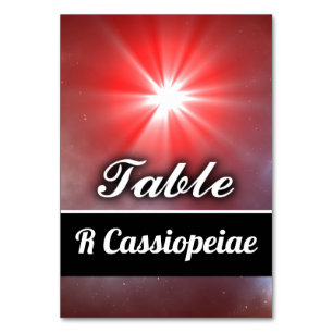 R Cassiopeiae Table Number
