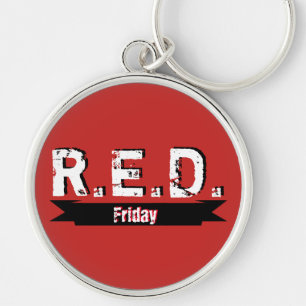 R.E.D. Friday Remember Everyone Deployed Key Ring
