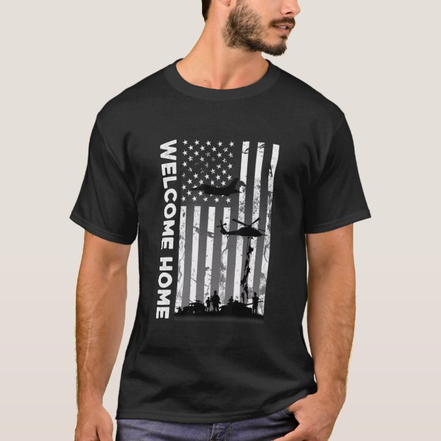 R E D Friday Until They All Come Home Military Ame T-Shirt (Front)