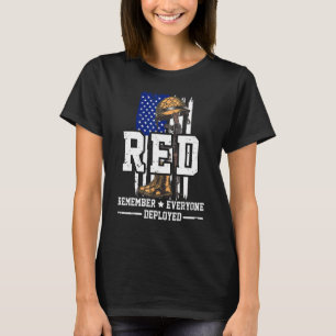 R E D Remember Everyone Deployed Support Soldier T-Shirt