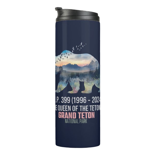 R.I.P. 399 (1996-2024) Queen of the Tetons Bear Thermal Tumbler (Rotated Right)