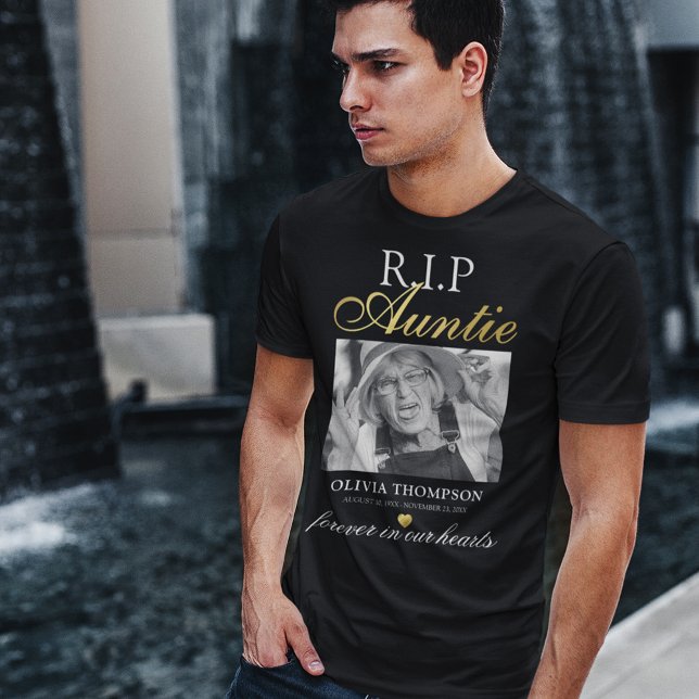 R.I.P Auntie Photo Memorial T-Shirt (Creator Uploaded)