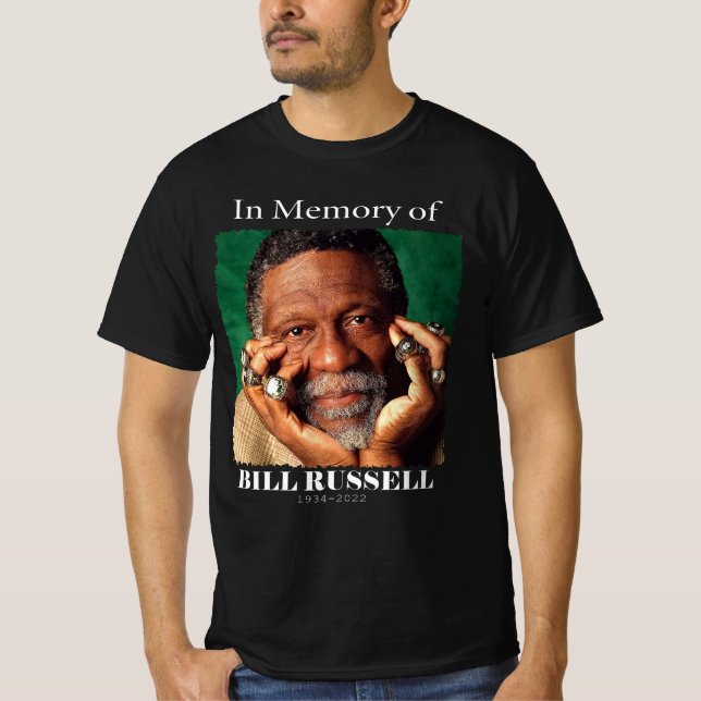 R.I.P Bill Russell Basketball T-Shirt (Front)