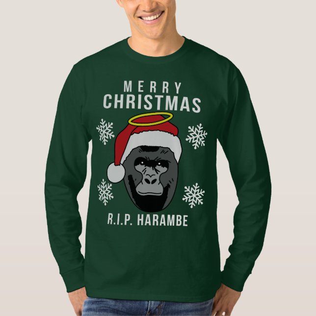 R.I.P. Harambe Ugly Christmas Sweater (Front)