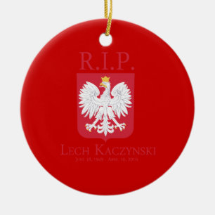 R.I.P. Lech Kaczynski Ceramic Tree Decoration