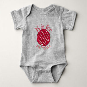 R is for Red Velvet Cookie Dessert Baking Foodie Baby Bodysuit