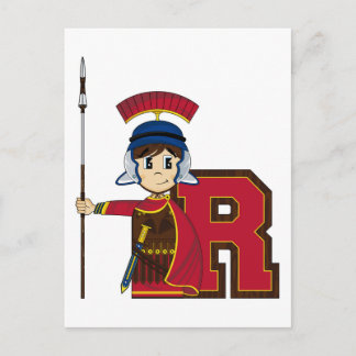 R is for Roman Soldier Postcard