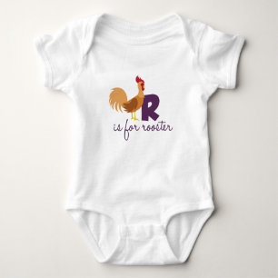 R Is For Rooster Baby Bodysuit