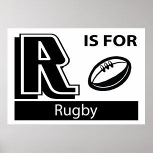 R Is For Rugby Poster