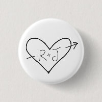 R+J Romeo and Juliet pin