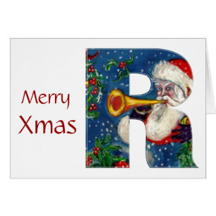 R LETTER / SANTA BUGLER MONOGRAM