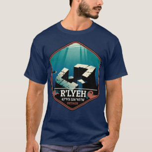 R’lyeh Submerged City Vintage Travel Badge T-Shirt