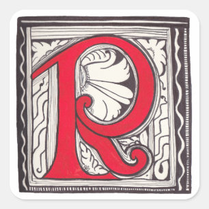 R - MINIATURE SQUARE STICKER