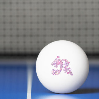 R monogram girls name Rachel meaning Ping Pong Ball
