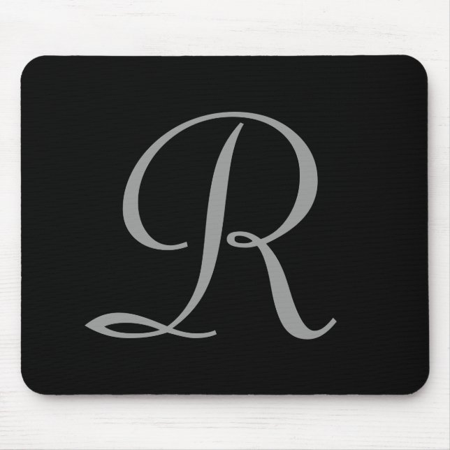 R :: Monogram R Elegant Mousepad - Initial Letter (Front)