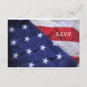 R.S.V.P. Card-American Flag RSVP Card