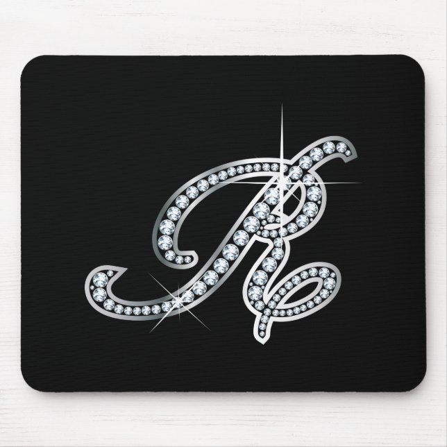 R script "Diamond Bling" Mouse Pad (Front)