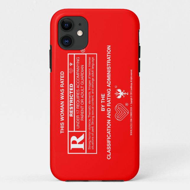 R-Sign : Woman - White on Red Case-Mate iPhone Case (Back)