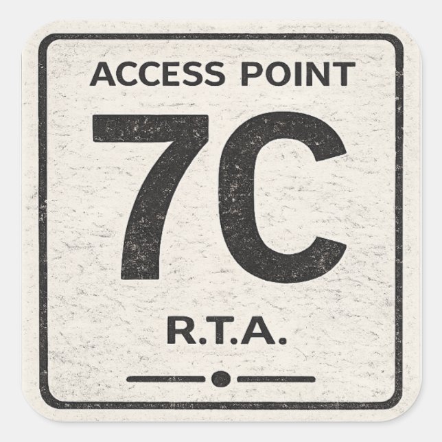 R.T.A. Access Point 7C Infrastructure Sticker (Front)