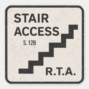 R.T.A. Stair S12B Access Infrastructure Sticker