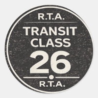 R.T.A. Transit Class 26 Infrastructure Sticker
