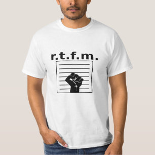 r.t.f.m. White Shirt with Manual and Fist