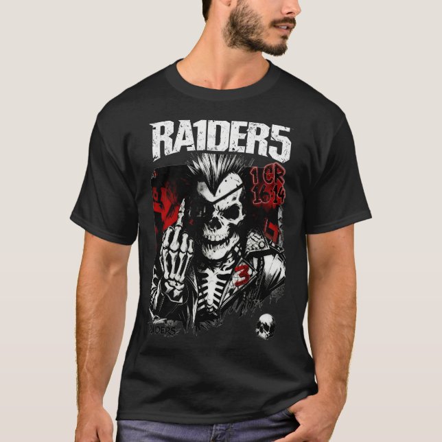 RA1DER5: The "Anarchy" Punk-Skeletor Graphic Tee (Front)
