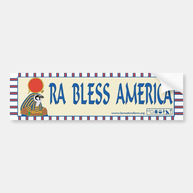 Ra Bless America bumper sticker (Front)