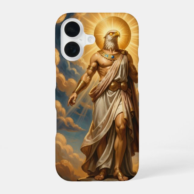 Ra – Egyptian Sun God iPhone 16 Case (Back)
