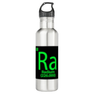 Ra Radium glowing in the dark. Radium was used as 710 Ml Water Bottle