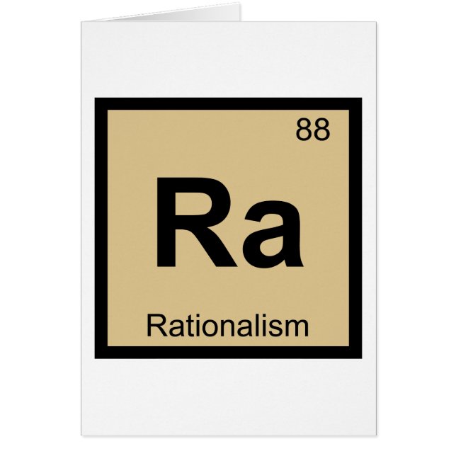 Ra - Rationalism Philosophy Chemistry Symbol (Front)