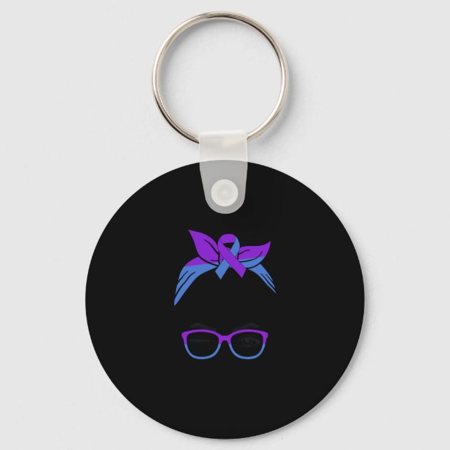 Ra Rheumatoid Arthritis Awareness Warrior Afro Bla Key Ring (Front)