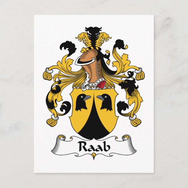 Raab Family Crest Postcard (Front)