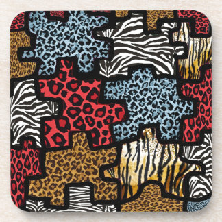 RAB Rockabilly Animal Print Puzzle Coaster