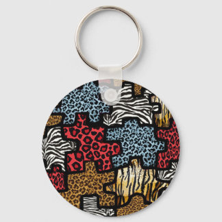 RAB Rockabilly Animal Print Puzzle Key Ring