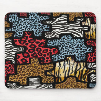 RAB Rockabilly Animal Print Puzzle Mouse Pad