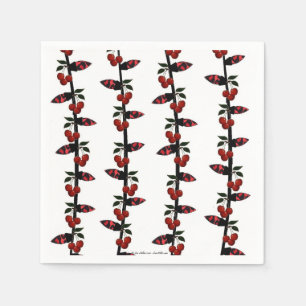RAB Rockabilly Cherry Christmas Lights Napkin