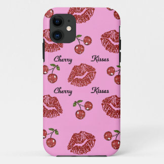 RAB Rockabilly Cherry Kisses on Pink Case-Mate iPhone Case