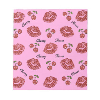 RAB Rockabilly Cherry Kisses on Pink Notepad
