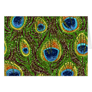 RAB Rockabilly Colourful Peacock Feathers Print