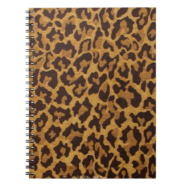 RAB Rockabilly Leopard Print Brown Gold Notebook (Front)