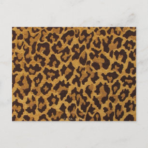 RAB Rockabilly Leopard Print Brown Gold Postcard
