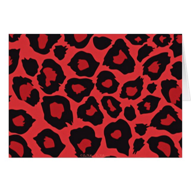 RAB Rockabilly Leopard Print Red Black (Front Horizontal)